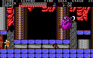 Castlevania 1986 - схватка с боссом Grim Reaper или Смерть с Косой