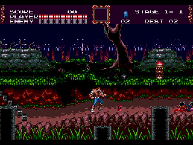 Castlevania: Bloodlines - Джон Моррис в лесу
