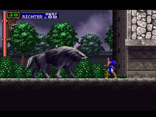 Castlevania: Symphony of the Night / Симфония ночи - screenshot -  встреча с волком