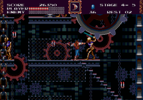 Castlevania: Bloodlines - геймплей