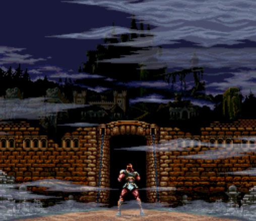 Super Castlevania IV - Саймон у входа в замок Дракулы