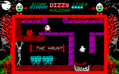 Dizzy: The Ultimate Cartoon Adventure - DizzyAGE Remake - в пещере, скелет